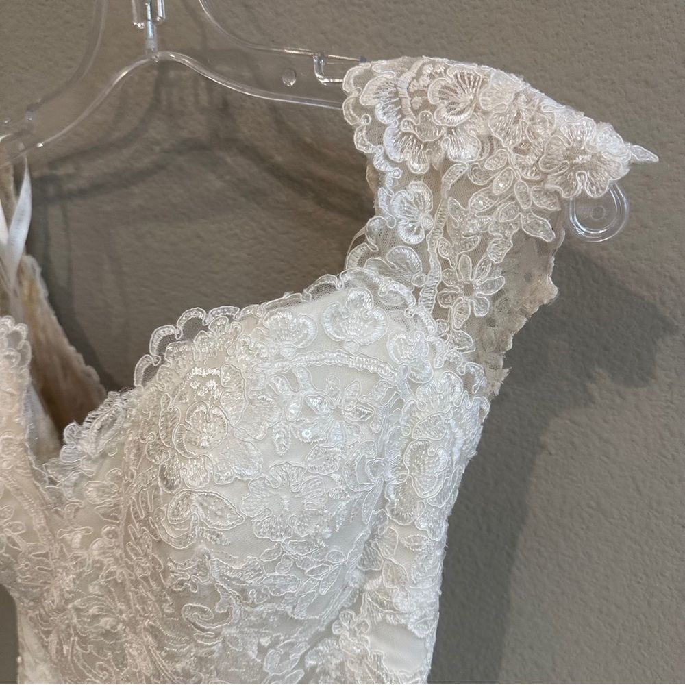 Mori Lee | 4 | Kindsry Off-Shoulder Lace Bridal Gown in Cream - Picture 4 of 14